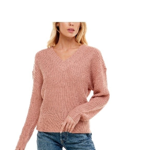 NO COMMENT
Juniors' Ikeddi V-Neck Tie-Back Sweater size M cameo brown - Picture 3 of 6